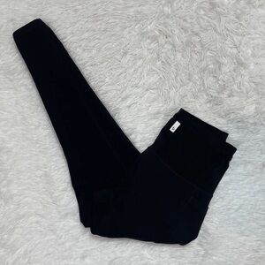 Flipbelt Women’s Size S Small Black Leggings Crop Side Pockets Running Gym Yoga